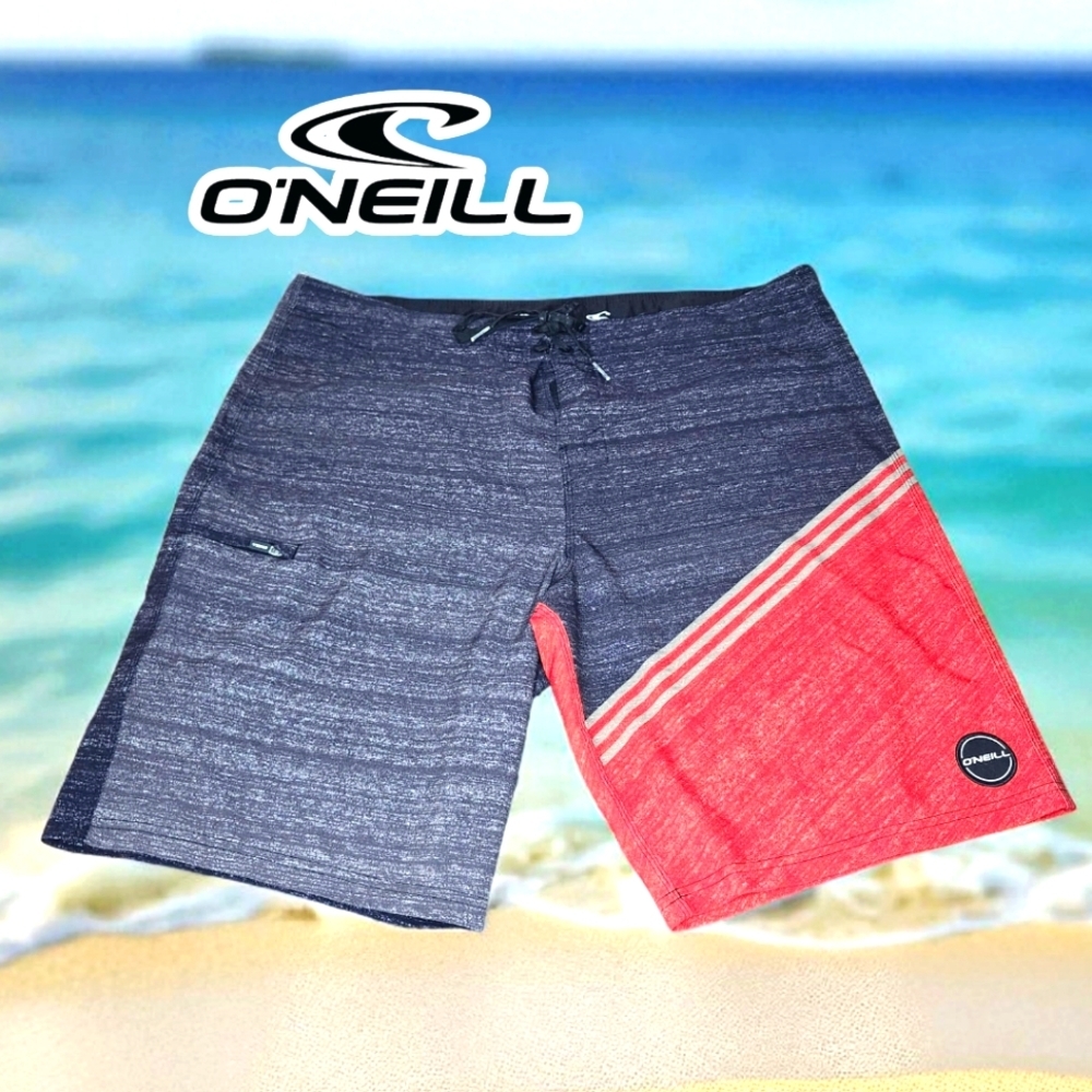 O'NEILL Red & Dark Gray Boardshorts - 38